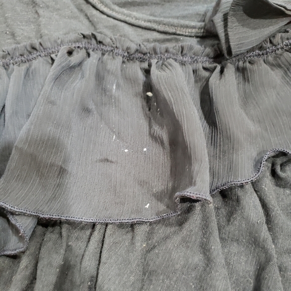 Hollister Ruffle Tank Top Navy Blue Size M - Picture 3 of 8